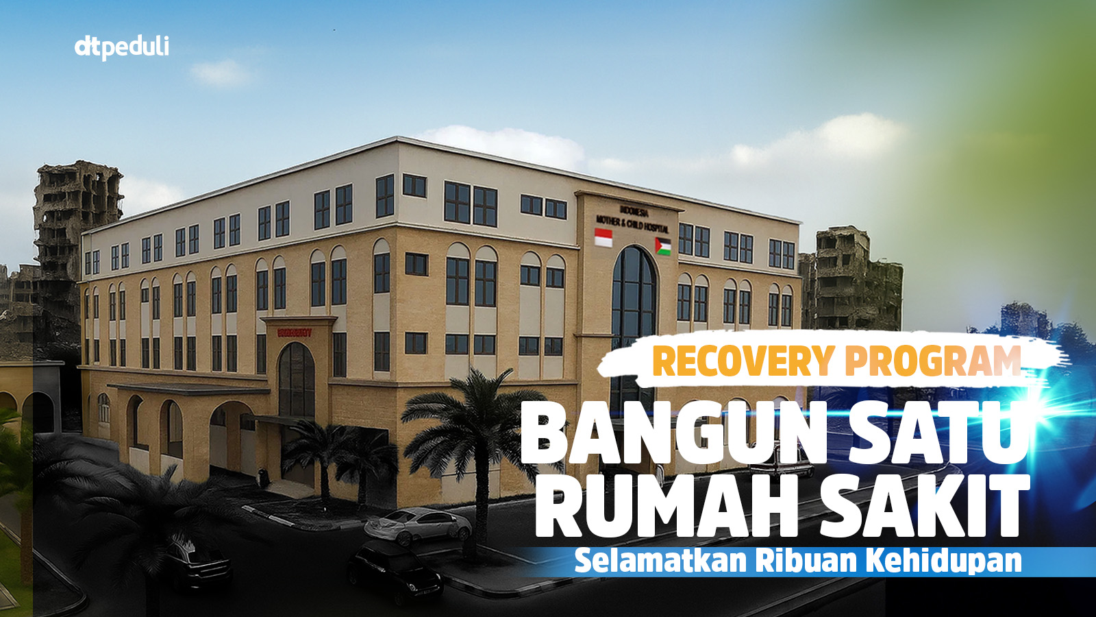 Banner donasi untuk Palestina